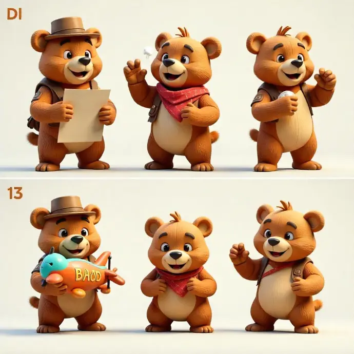 3D Pixar character